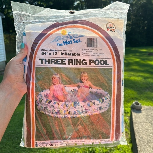 Intex Other - Vintage 1983 Intex The Wet Set Fish 3-Ring Pool.  54” x 12” #59431 NEW Sealed